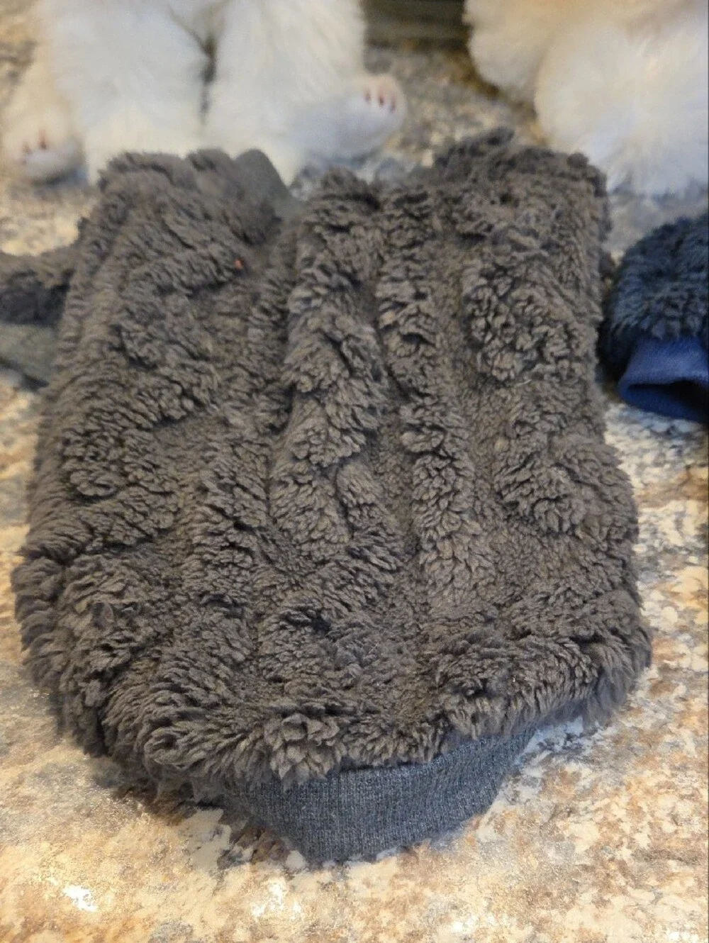 Plush Dog Sweaters- 2 SWEATERS Gray and Navy